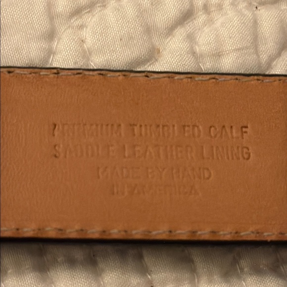 Martin Dingman Dark Leather Belt with Silver Buckle - Picture 7 of 8